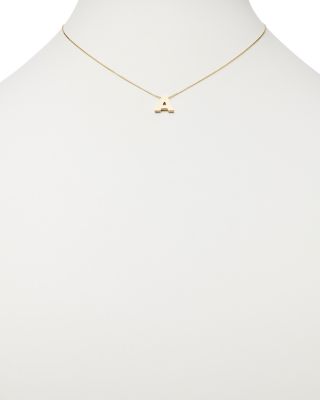 Initial Pendant Necklace in 14K Yellow Gold, 16&amp;quot; 