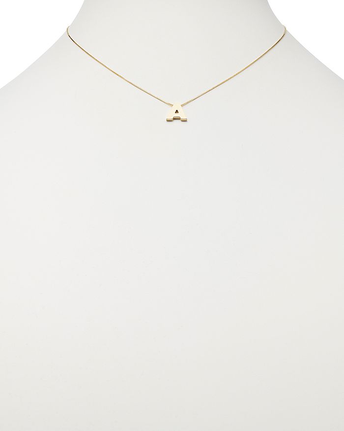Shop Bloomingdale's Made In Italy Initial Pendant Necklace In 14k Yellow Gold, 16 - 100% Exclusive