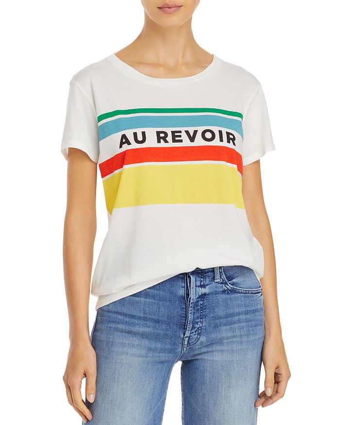 Mother Goodie Goodie Short-sleeve Boxy Cotton Tee In Au Revoir