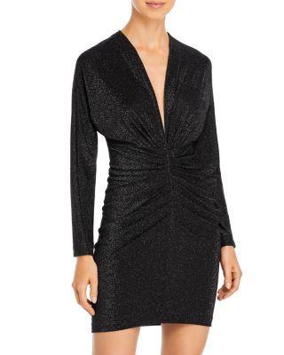 IRO Riga Metallic Ruched Mini Dress | Bloomingdale's Women