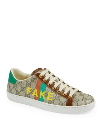 Gucci Women's 'Fake/Not' Print Ace Sneakers | Bloomingdale's
