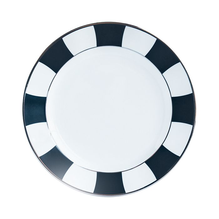 Bernardaud Galerie Royale Bleu Nuit Bread & Butter Plate In White/black