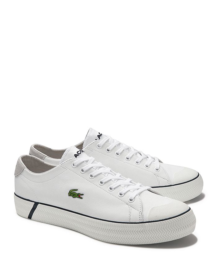 Lacoste Men's Gripshot Lace Up Trainers In White/navy