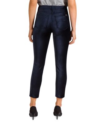 navy blue velvet pants womens