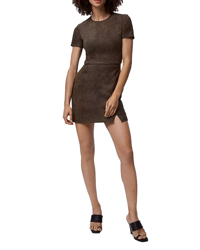 FRENCH CONNECTION Patty Faux Suede Mini Dress | Bloomingdale's
