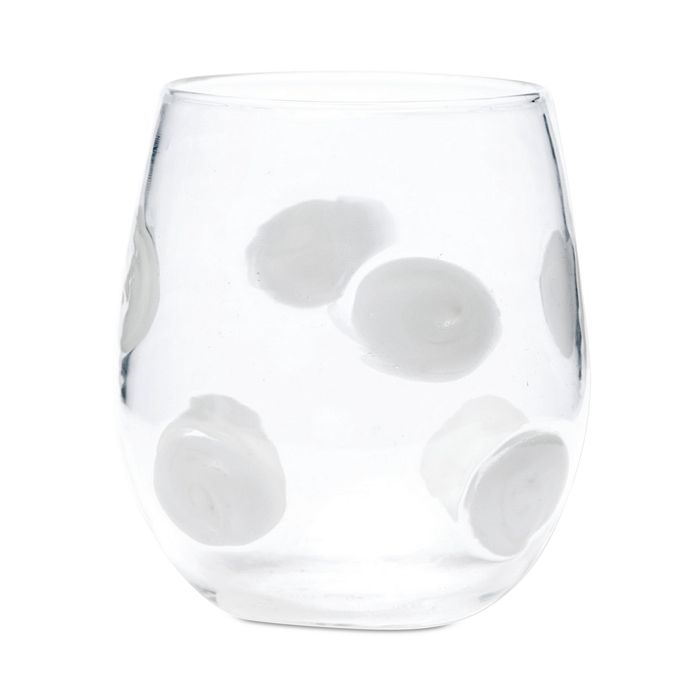 Shop Vietri Drop White Stemless Wine Glass