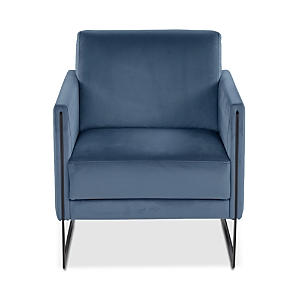 Giuseppe Nicoletti Coco Velvet Chair In Dubai Azzurro - Titanium