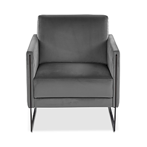 Shop Giuseppe Nicoletti Coco Velvet Chair In Dubai Topo - Titanium