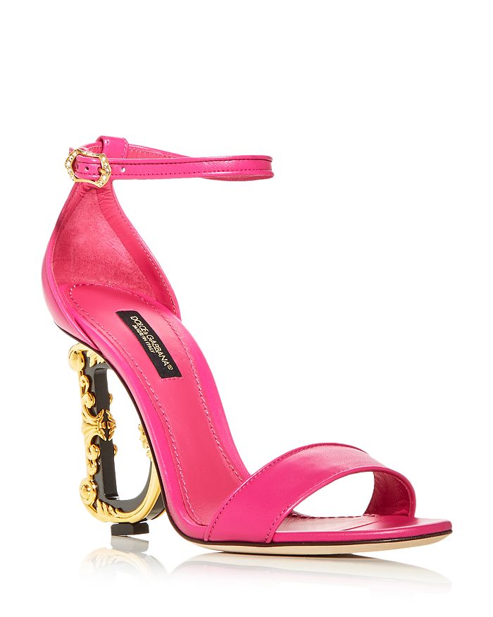 Dolce & Gabbana Women's D & G Sculpted High Heel Sandals In Pink