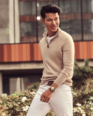 Tan/Beige Men's Cashmere Sweaters 