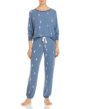 Honeydew Star Seeker Printed Pajama Set In Luna Bolts