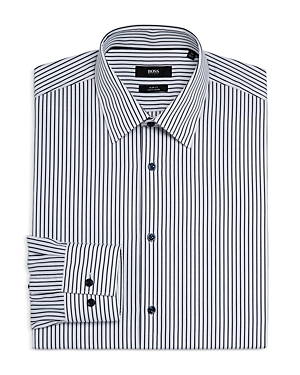 Boss Men's Jano Cotton Stripe Slim Fit Dress Shirt