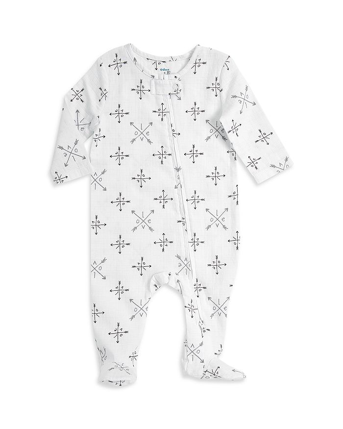 Aden And Anais Unisex Love Print Footie - Baby