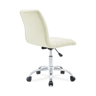  Ripple Armless Mid Back Vinyl Office Chair