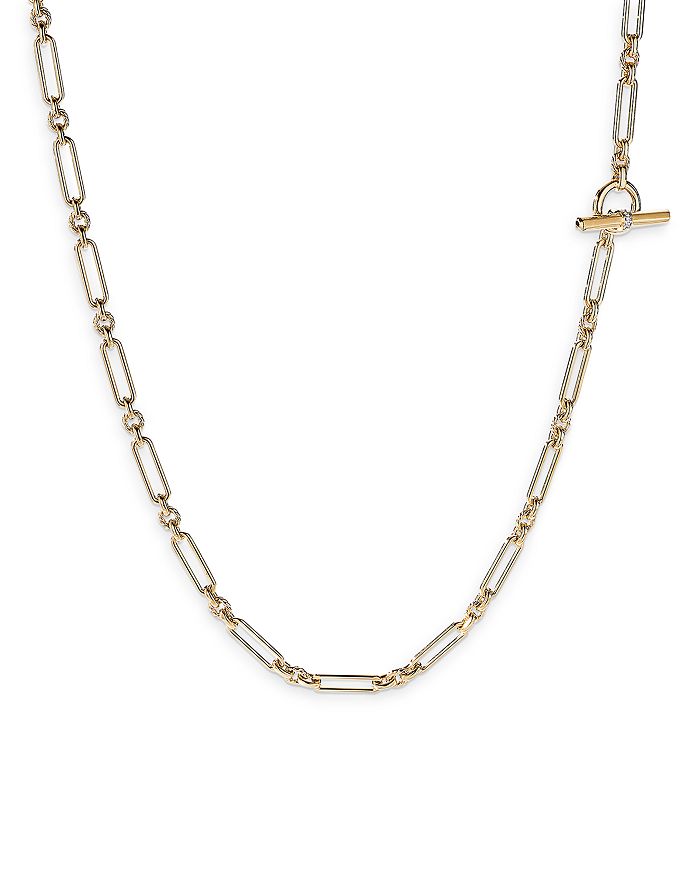 David Yurman - Lexington Chain Necklace in 18K Yellow Gold with Diamonds, 36"