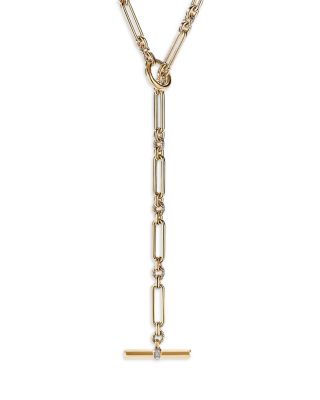 Lexington Chain Necklace in 18K Yellow Gold with Diamonds, 36"