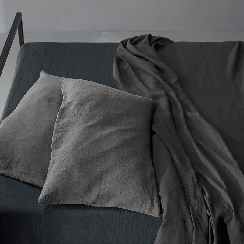 Society Limonta Rem Linen Pillowcase Pair, King In Fumo