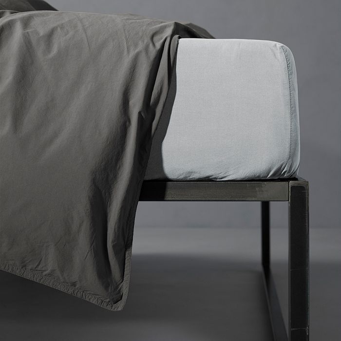 Society Limonta Nite Cotton Fitted Sheet, King In Perla