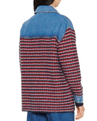 Sandro Rhode Denim Trim Tweed Jacket Bloomingdale's