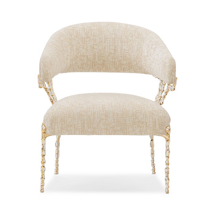 Caracole Glimmer Of Hope Accent Chair In Shimmer Cream