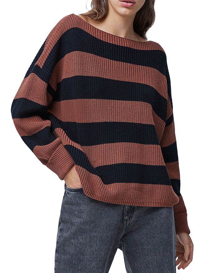 FRENCH CONNECTION MILLIE MOZART STRIPED SWEATER,78PUA