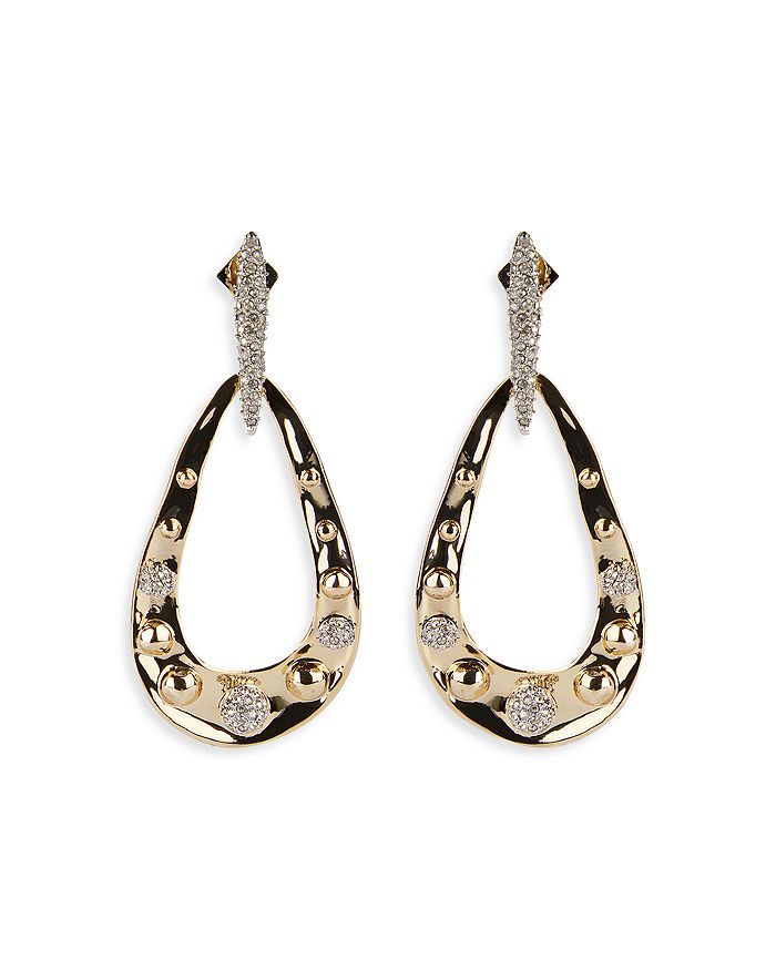ALEXIS BITTAR PAVE STUDDED LINK DROP EARRINGS,AB0PE002