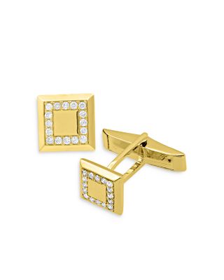 Bloomingdale's Fine Collection - Diamond Square Cufflinks in 14K Yellow Gold - Exclusive
