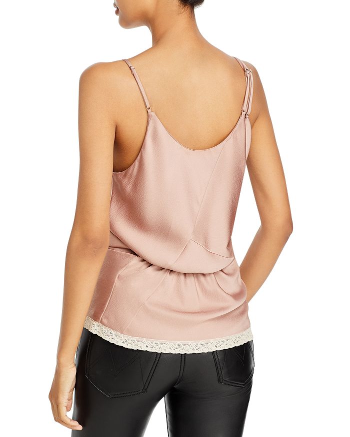 ALEXANDER WANG T ALEXANDERWANG.T ASYMMETRIC LACE TRIM TANK TOP