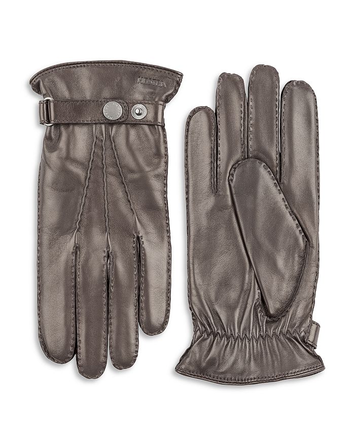 Hestra Cord Basic Leather Gloves In Espresso