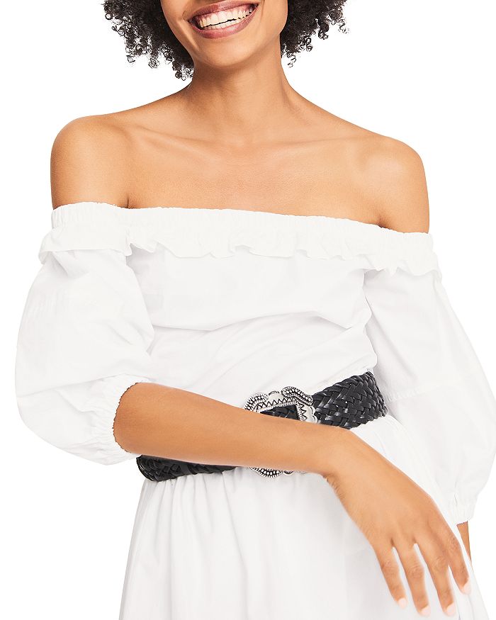 Ba Sh Ba Sh Pascal Off The Shoulder Top In Blanc Modesens