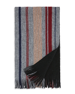 The Men's Store at Bloomingdale's Doubleface Striped Wool Scarf - 100% Exclusive