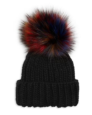Oatmeal Hat With White Faux Fur Pom Pom » Amelia J Produktbild-Vorschau 8