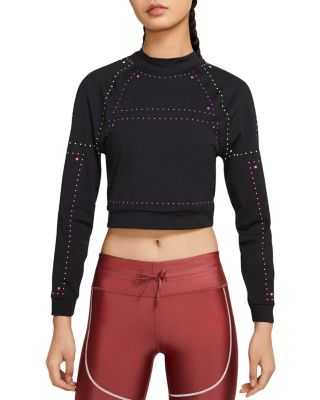 Nike Neon Studded Cropped Sweatshirt 