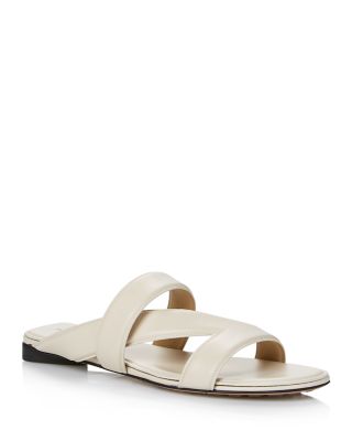 BOTTEGA VENETA BAND SANDAL サイズ40 Bottega Veneta Sea Salt Lambskin Leather The Band Flat