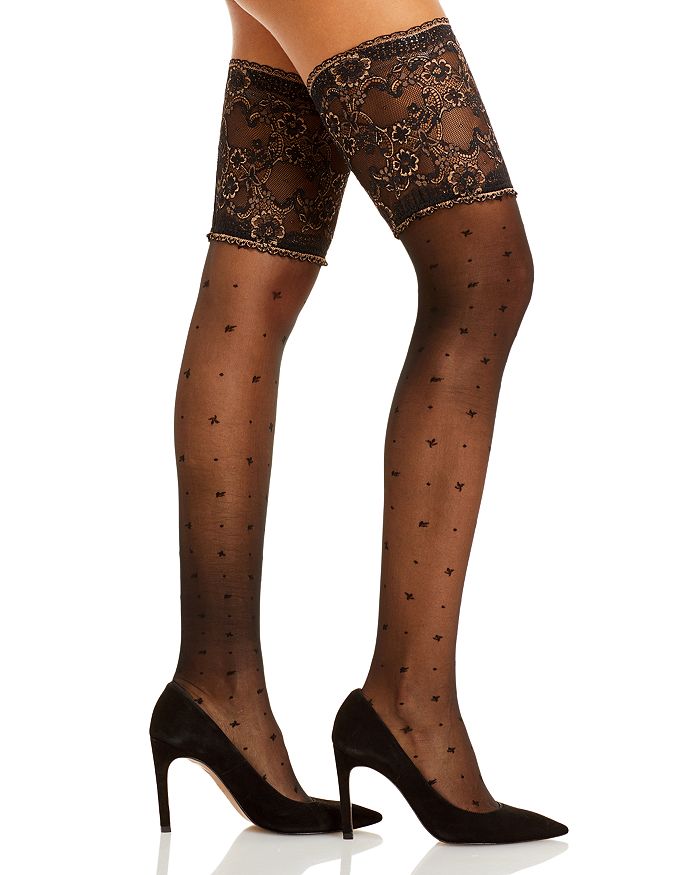 FALKE PATTERNED STAY-UP TIGHTS,42011