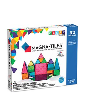 Magna-tiles - 32 Pc. Clear Colors Magnetic Tiles Set - Ages 3+
