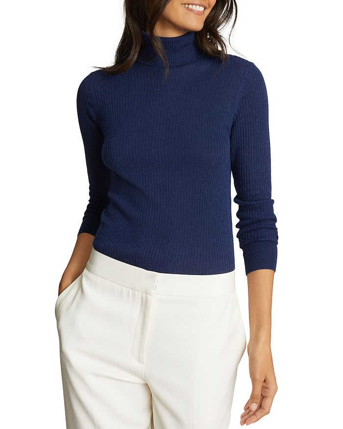 REISS Sophie Long Sleeve Roll Neck Top | Bloomingdale's