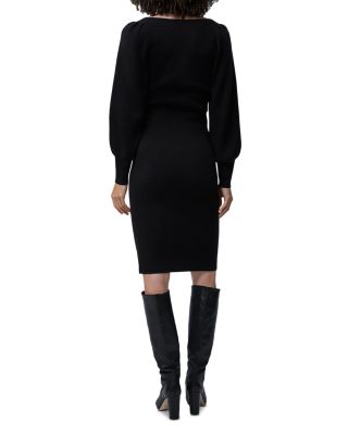 stripe knitted dress Colten Long Sleeve Knit Dress - Brown Stripe