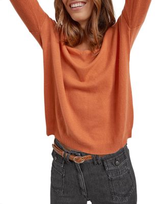 orange cashmere turtleneck