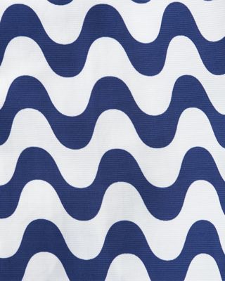 Copacabana Wavy Stripe Classic Fit Swim Trunks