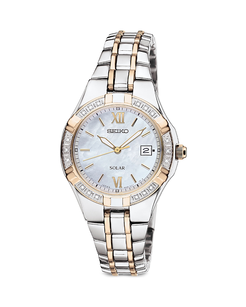 Seiko Diamond Solar Watch, 29mm