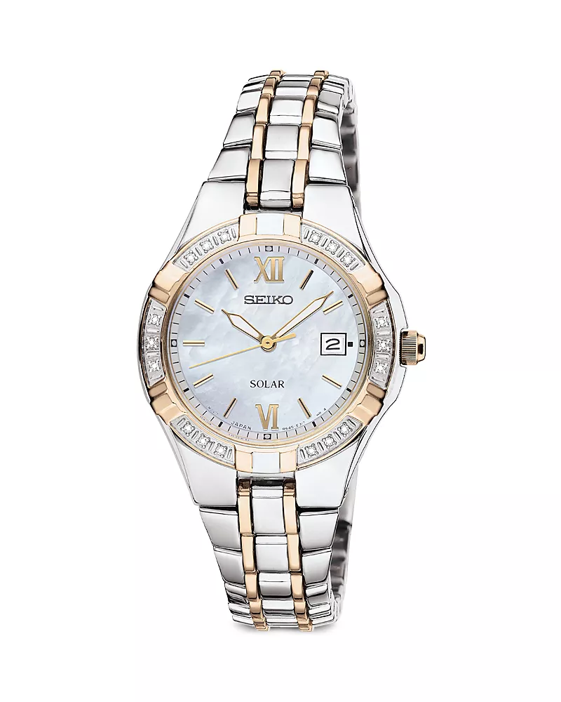 Seiko Diamond Solar Watch, 29mm