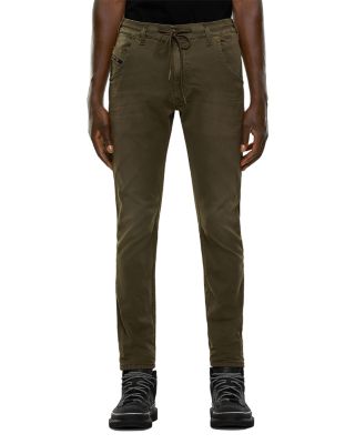 Diesel - KROOLEY-E-NE Slim Straight Jeans in Olive