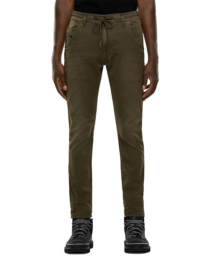 Shop Diesel Krooley-e-ne Slim Straight Jeans In Olive