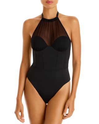 bustier one piece swimsuit