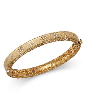 Roberto Coin 18K Yellow Gold Diamond Daisy Bangle Bracelet - 100% Exclusive