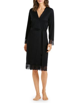 Hanro Wanda Lace Trim Robe | Bloomingdale's