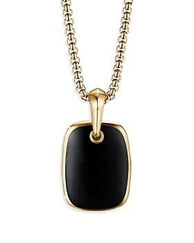David Yurman - Tablet Amulet in 18K Yellow Gold with Black Onyx