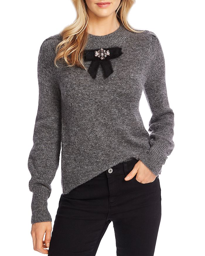 Sweater with cheap bow sleeves