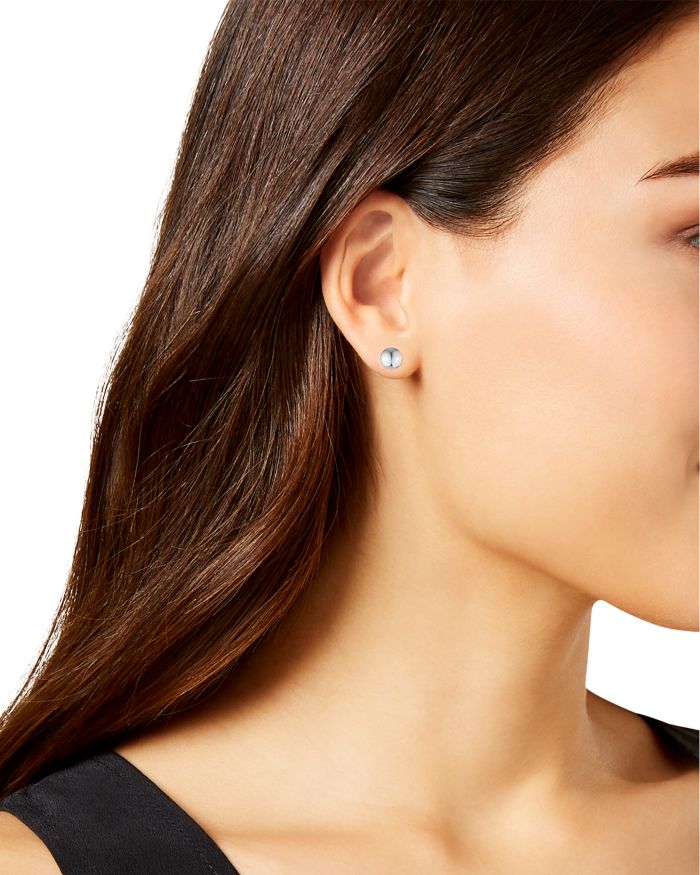 Bead Stud Earrings in Sterling Silver
